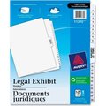Avery Dennison Avery Premium Collated Legal Exhibit Divider, Printed 1 to 25, 8.5"x11", 26 Tabs, White/White 11370